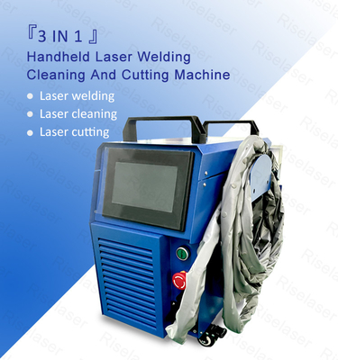 تبريد الهواء 800W 1200W 1500W 2000W 3 في 1 آلة لحام ليزر صغيرة 35kg لقطع المعادن / التنظيف